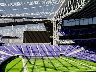 US Bank Stadium - Minnesota Low-poly 3D model