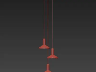 Bamboo Ceiling Light 3D model