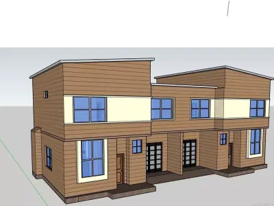 Modern Two Story 6 Room Design with Full 3D Model  Drawings  Free 3D model