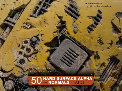 Hard-Surface Alphas Damaged wall  Vol 2 Texture