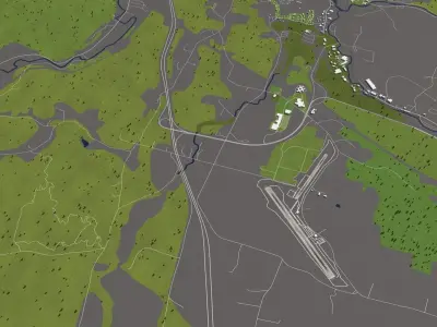 Montpelier Vermont USA 50x50km 3D model