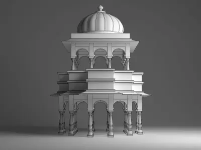 Indian Palace Dome Structure 3D model