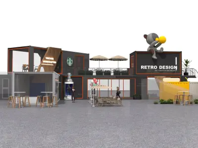 container revamped commercial street 3D model