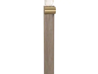 Contemporary Stone Floor Lamp with Crystal Top and Brass Accent 3D model