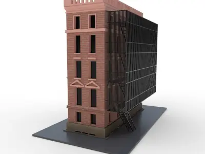 NYC Building 1 - PBR Low-poly 3D model
