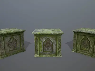 column  Low-poly 3D model