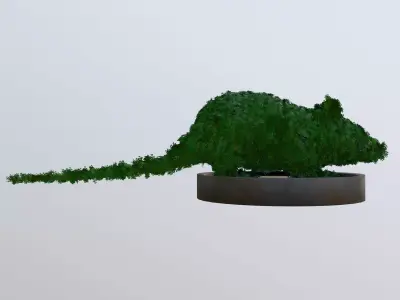 Giant Rat Topiary Sculpture 3D model