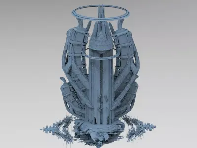Sci fi Trinity elite tower 8 3D model
