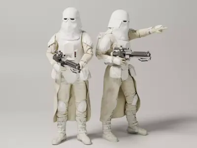 Imperial Snowtrooper - Stars wars 3D Model Game Ready Character Low-poly 3D model