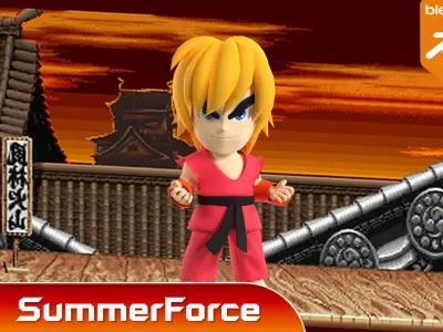 Ken SD - Street Fighter 3D model