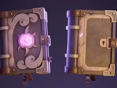 Magic Pink Book Free low-poly 3D model