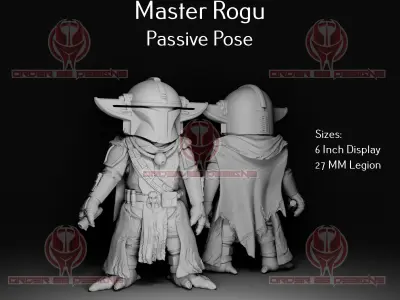 Adult Mandalorian Master Grogu The Child Concept 3 Poses 3D print model