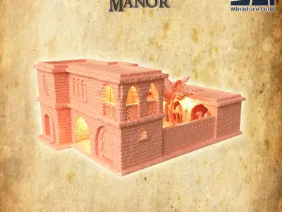 Arabian Manor Tabletop Terrain 28 MM 3D print model