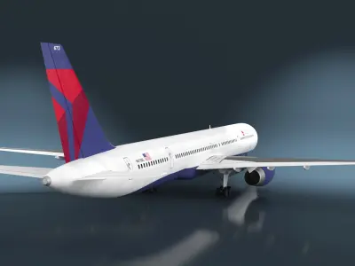  Delta Airlines Boeing 757-300 with Cabin and Doors Rigged 