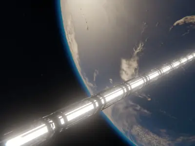 Space Elevator Scene  3D model