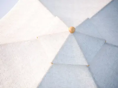 Restaurant set with wooden bench 3D model