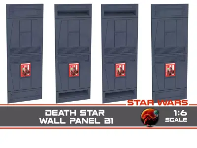 Death Star Wall Panel - B1 - 1-6 scale Hottoys  3D print model
