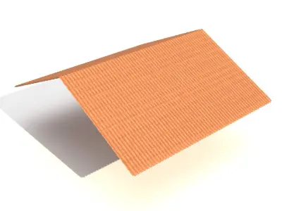 Traditional Clay Roof tiles  Free 3D model