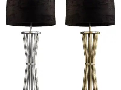 Decorative Polished Nickel Table Lamp Low-poly 3D model
