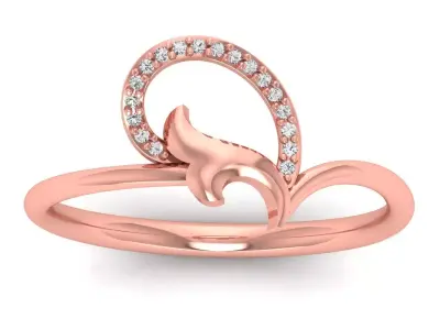 Solitaire Wedding Engagement Women Light Weight Rings 3D print model order