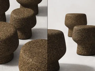 Corker Stools 3D model