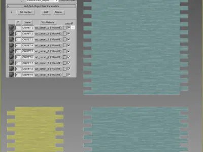 Wall to Wall Carpet Tile No 11 3D model