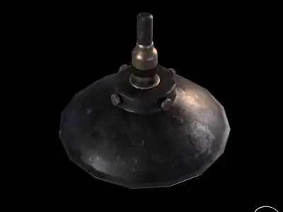 Industrial indoor Lamp Low-poly 3D model