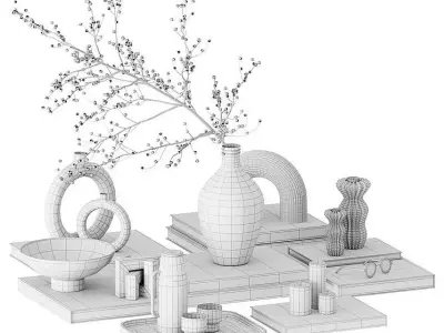 Decorative Set 3D model 44