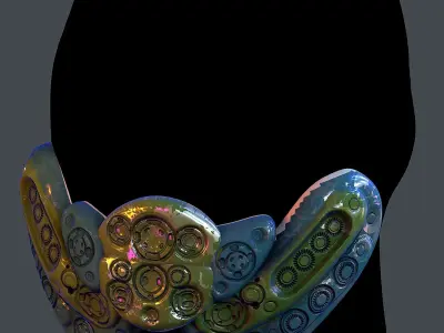 Gas mask helmet 3d model scifi Low-poly Low-poly 3D model