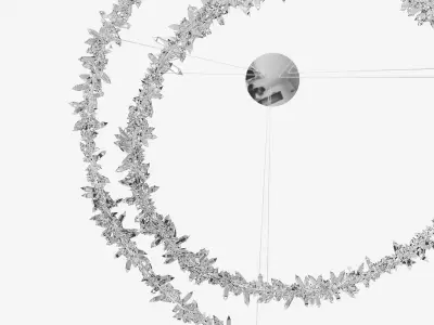 ESTE 8001 60 80 Chrome pendant 3D model