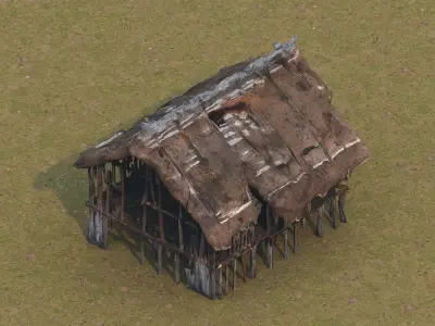 Thatched hut 3D model