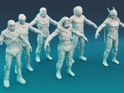 Star Trooper Pack 3D model