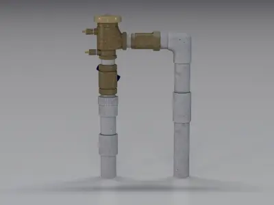 Backflow Preventer Low-poly 3D model