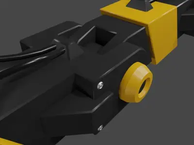 Industrial Robot Arm Low-poly 3D model