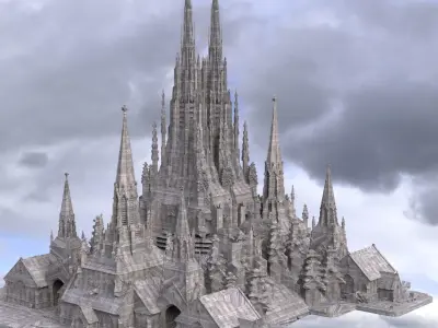 Dark Fantasy Gothic city 1 3D 3D model