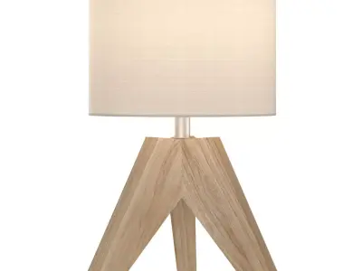 Light Brown Tripod Table Lamp 3D model