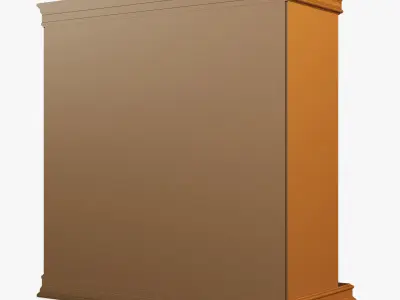 Victory fireplace with door 3D model