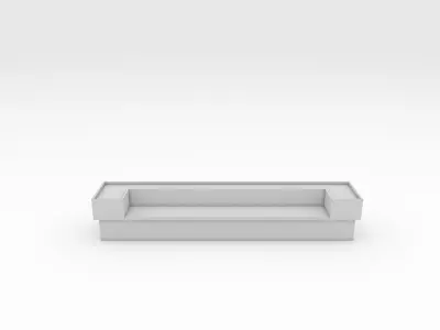 Bench Park 19 Low-poly 3D model