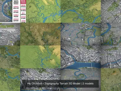 Ho Chi Minh - Topography Terrain 3D Model 3D Model Pack