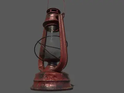 Old lamp  3D model Low-poly 3D model
