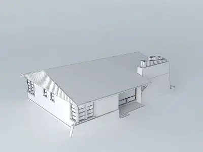 Retro House Free 3D model