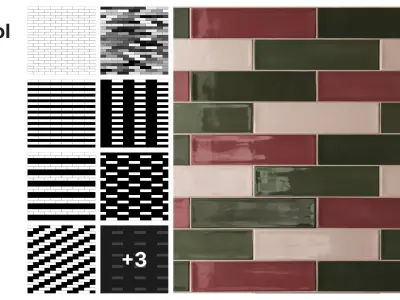 Subway Tile in Running Bond Layout Texture