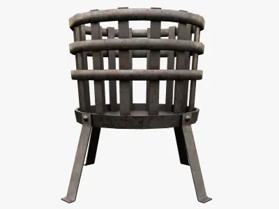 Iron Brazier Low-poly 3D model
