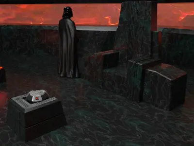 Darth Vaders Throne Room 1-12 scale Blackseries 3D print model