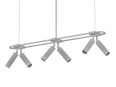 TRIGGER four light fixtures hanging from gold chain 3D model