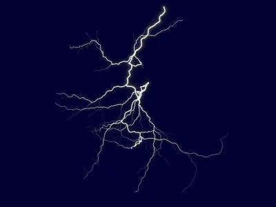 Realistic 3D Lightning CA-04 Low-poly 3D model