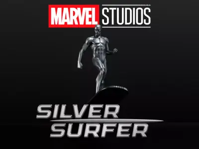 Silver Surfer Low-poly 3D model