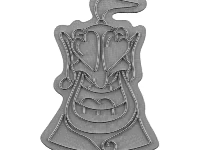 Aladdin Lamp Gin Neon Sign 3D model