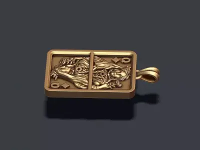 diamonds queen pendant light 3D print model 3D print model