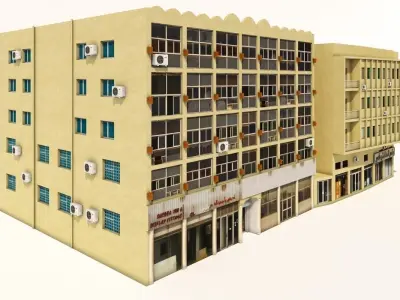 Qatar Building Apartment Low-poly 3D model